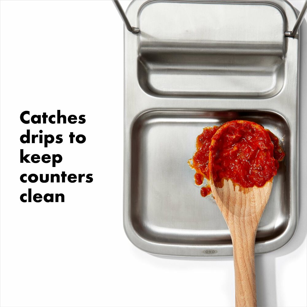 Stainless Steel Spoon Rest with Lid Holder Q2