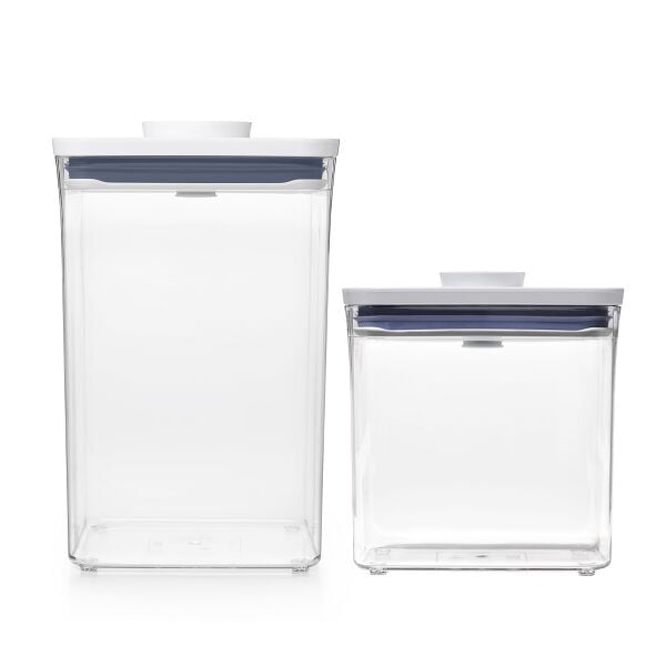 POP Container - Big Square Medium (4.4 Qt.) & POP Container - Rectangle Short (1.7 Qt.) Bundle S8