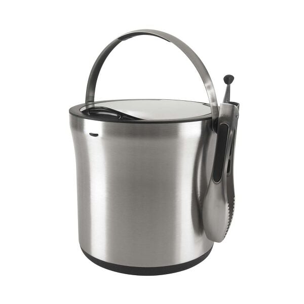 Steel Ice Bucket & Tong Set G9