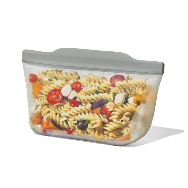 Silicone Reusable Bag Stand-Up Quart (32 oz) - Fog B4