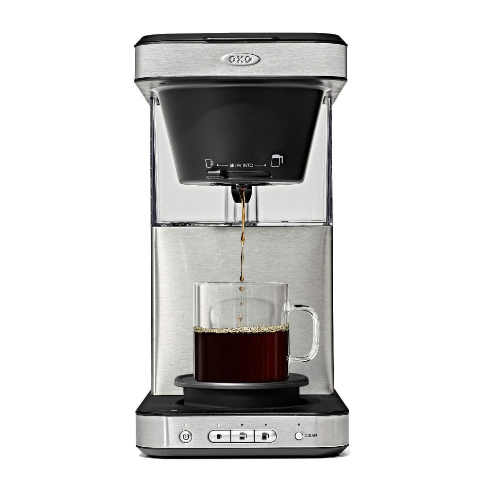8-Cup Coffee Maker with Podless Single-Serve Function and Glass Carafe U0