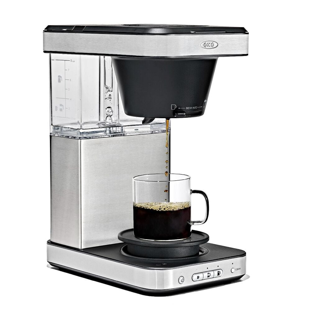 8-Cup Coffee Maker with Podless Single-Serve Function and Glass Carafe U0