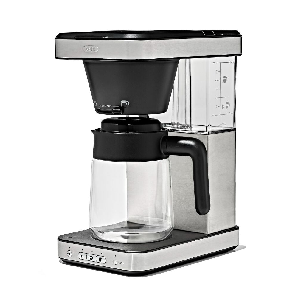 8-Cup Coffee Maker with Podless Single-Serve Function and Glass Carafe U0
