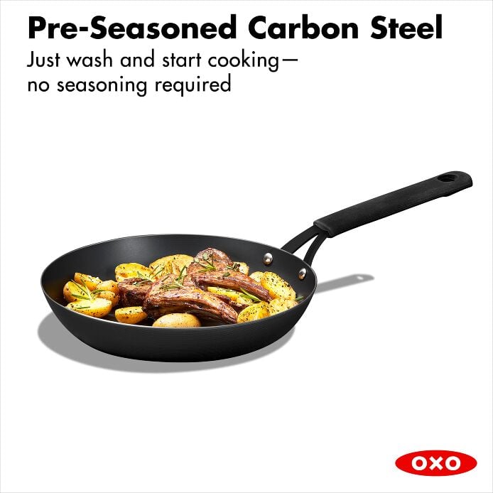 Carbon Steel Obsidian Series 10-Inch Frypan with Silicone Sleeve I5