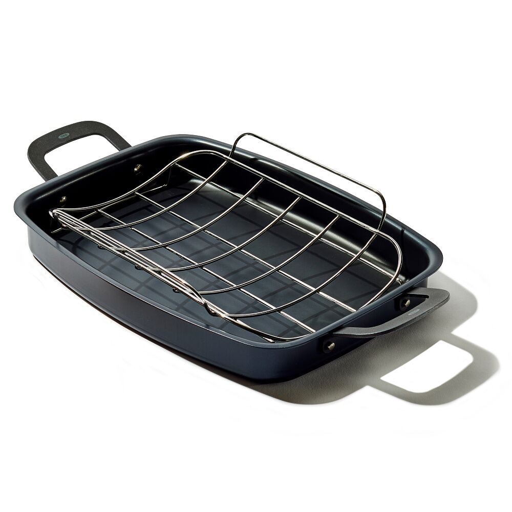 Carbon Steel Obsidian Series Roaster with Rack B7