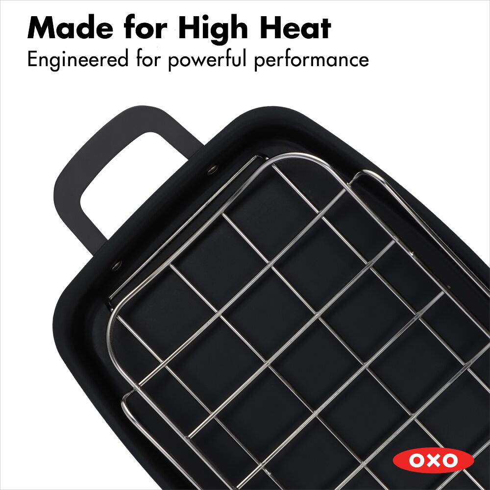 Carbon Steel Obsidian Series Roaster with Rack B7