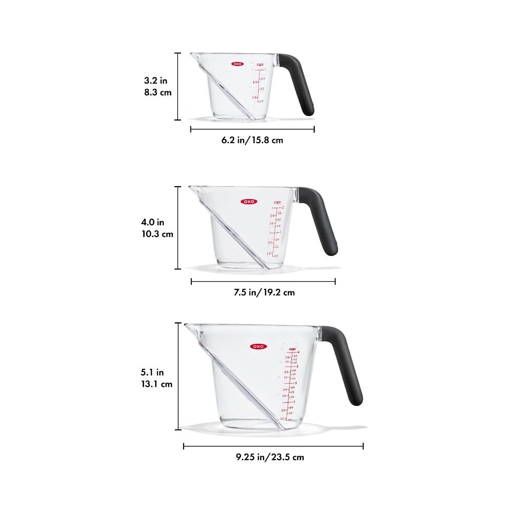 3 Piece Angled Measuring Cup Set L0