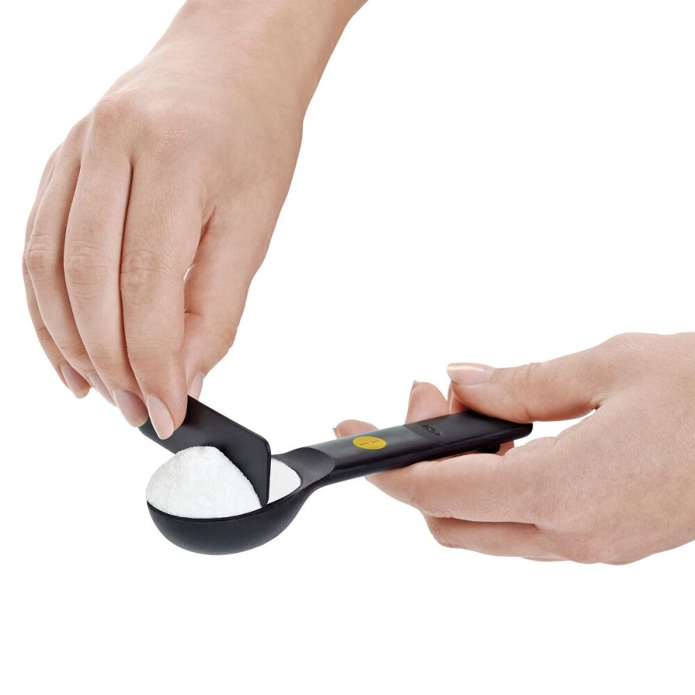 7 Piece Plastic Measuring Spoons - Black C0