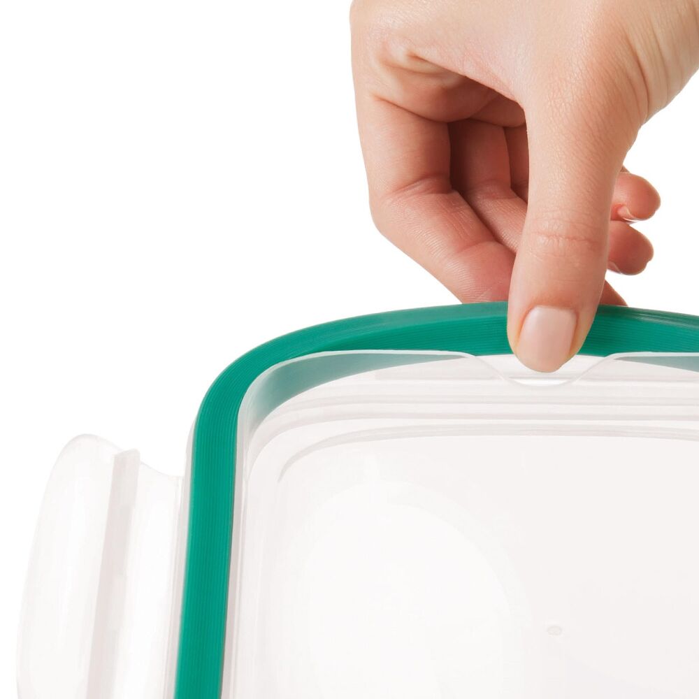 Smart Seal 3.5 Cup Glass Rectangle Container - Teal A5