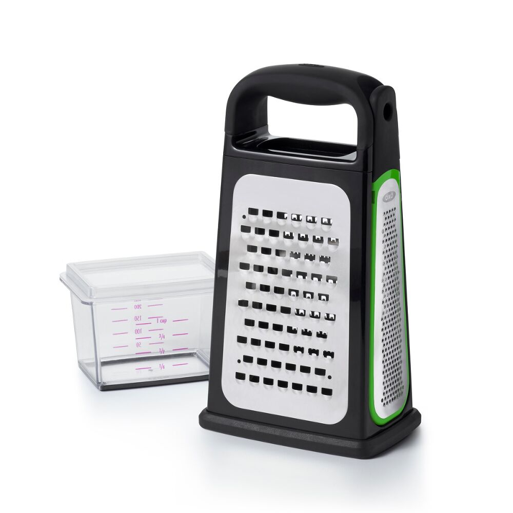 Etched Box Grater With Removable Zester V8