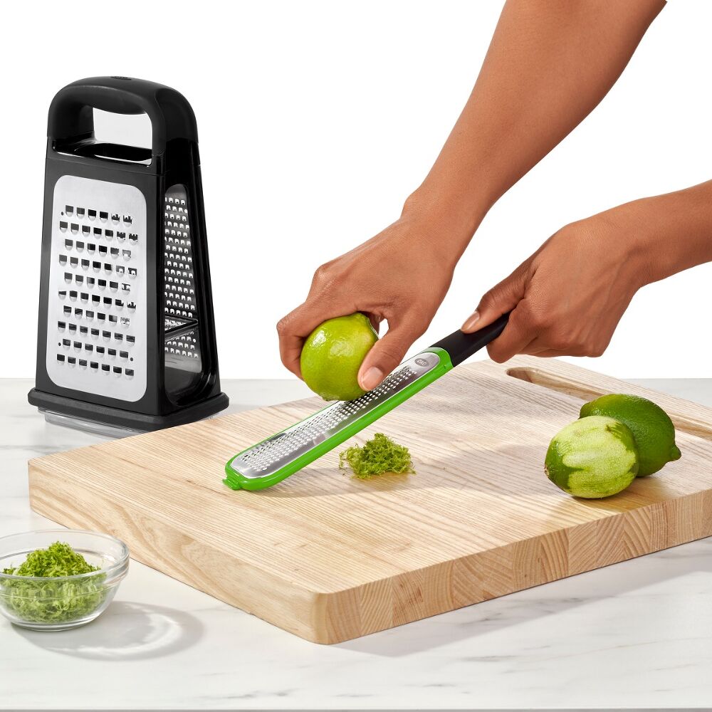 Etched Box Grater With Removable Zester V8
