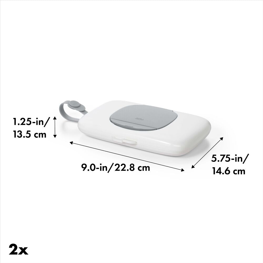 OXO TOT 2-Pack On-the-Go Wipes Dispenser, Gray I6