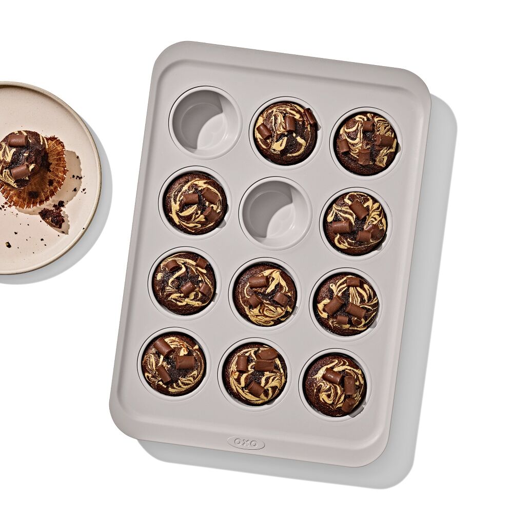 Non-Stick Pro Ceramic Coated Metal Bakeware 12 Cup Muffin Pan S5