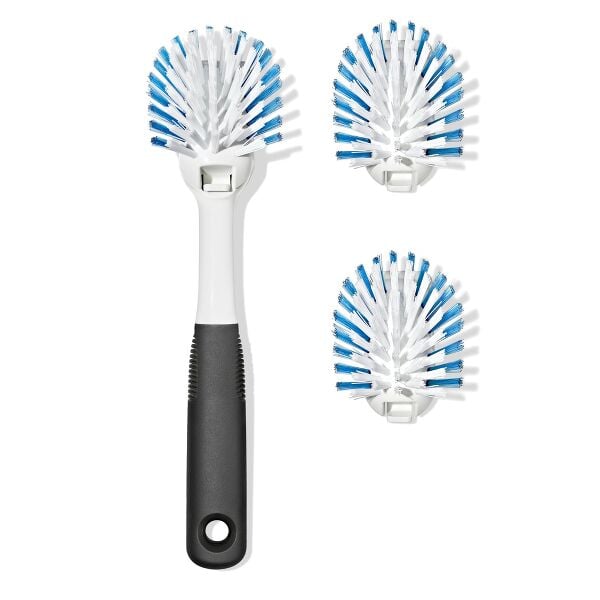 Nylon Bristle Dish Brush with Refills A2