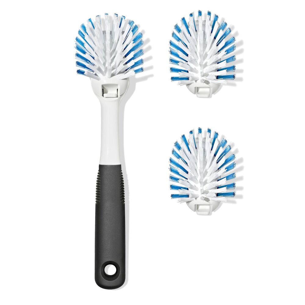 Nylon Bristle Dish Brush with Refills A2