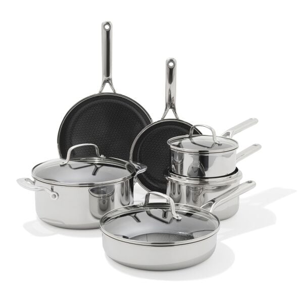 Trident Hybrid Non-Stick Stainless Steel 10-Piece Set M2
