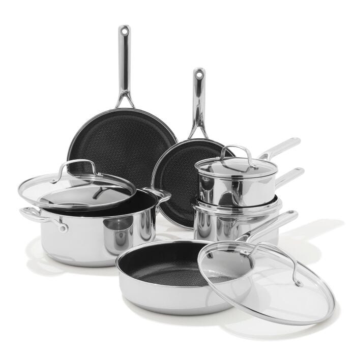Trident Hybrid Non-Stick Stainless Steel 10-Piece Set M2