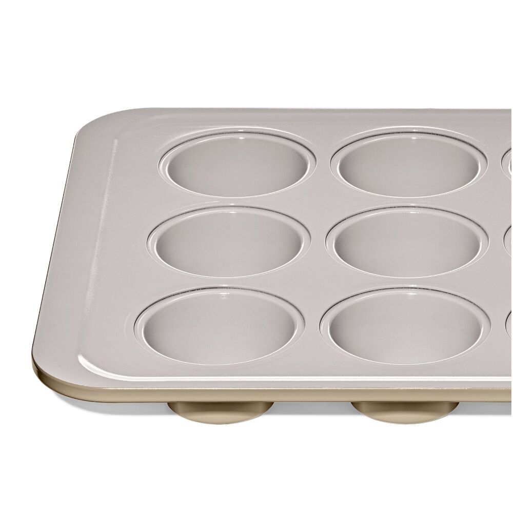 Non-Stick Pro Ceramic Coated Metal Bakeware 12 Cup Muffin Pan S5