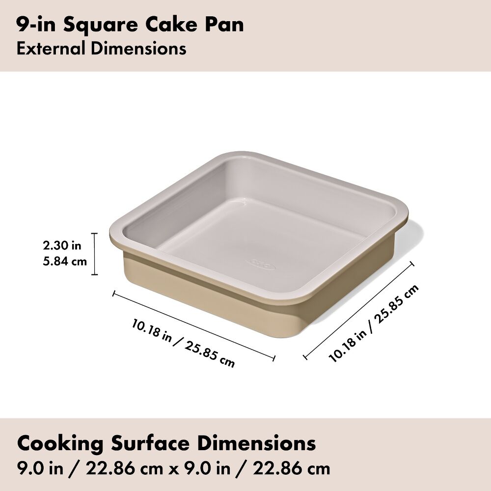 Non-Stick Pro Ceramic Coated Metal Bakeware 9” Square Cake Pan O7