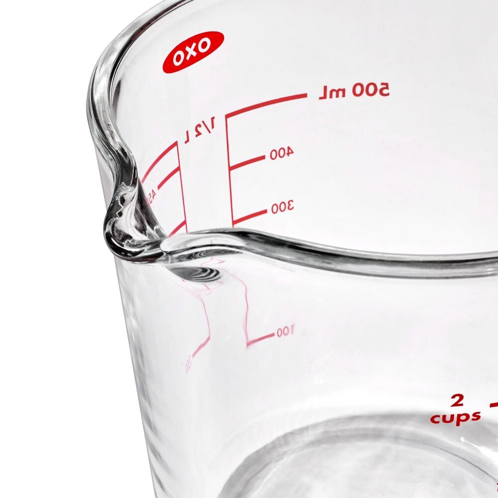 2 Cup Glass Measuring Cup with Lid Y7