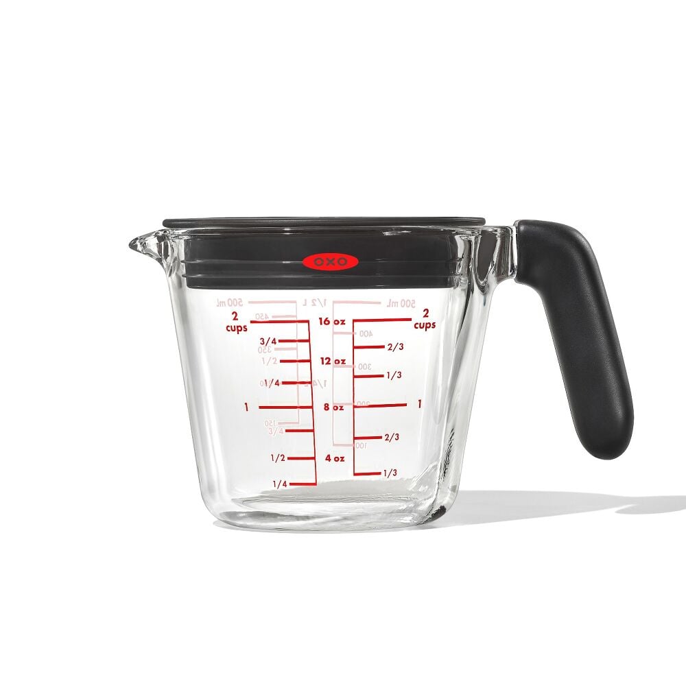 2 Cup Glass Measuring Cup with Lid Y7