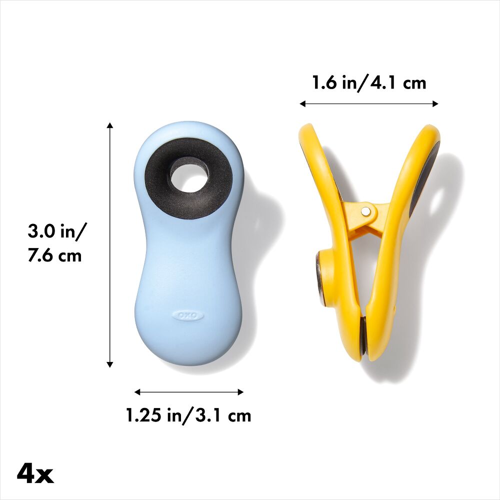 Magnetic All-Purpose Clips - 4-Pack - assorted colors G6