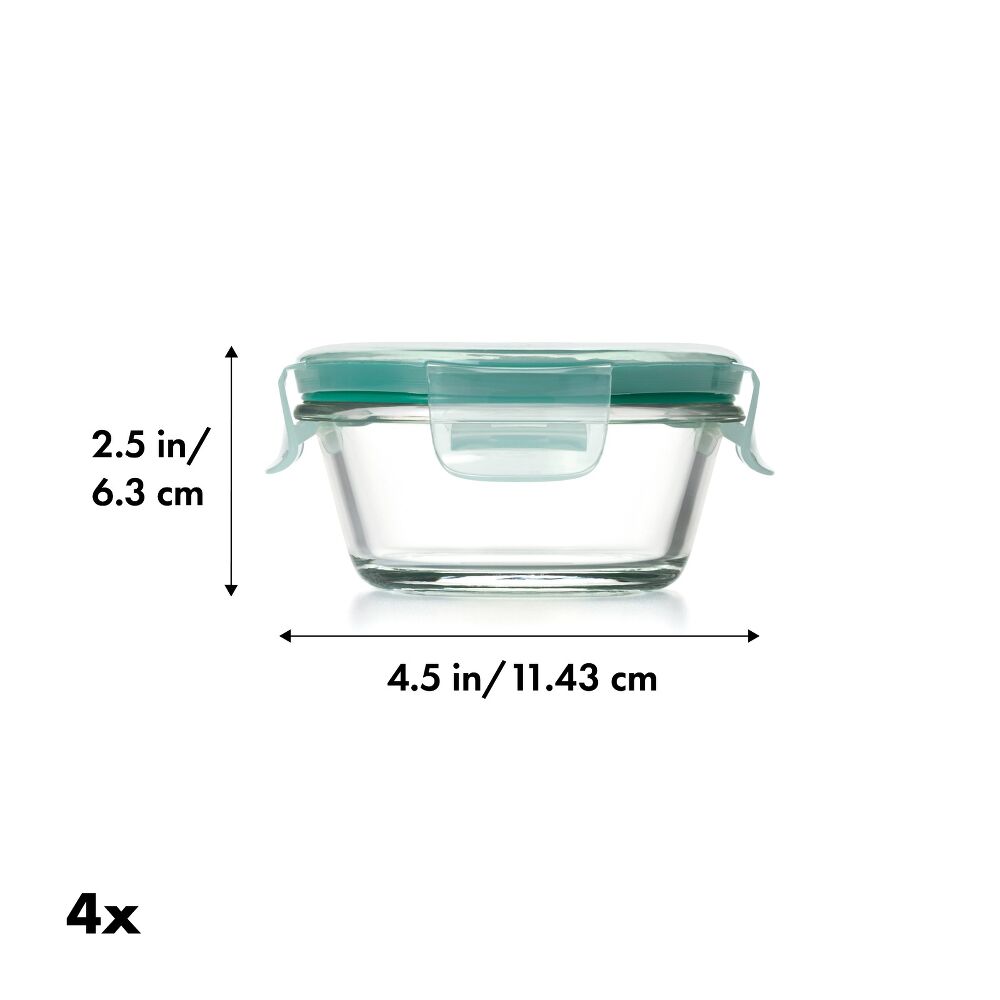 Smart Seal 8-Piece1 Cup Glass Round Container Set Z5