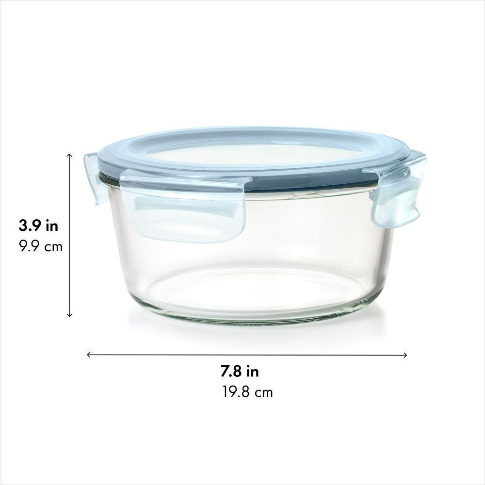 Smart Seal 7-Cup Glass Round Container - Arctic Blue Y0