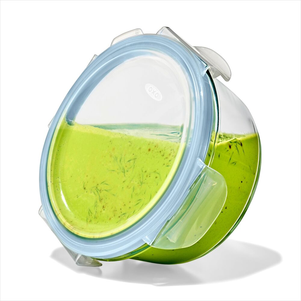 Smart Seal 7-Cup Glass Round Container - Arctic Blue Y0