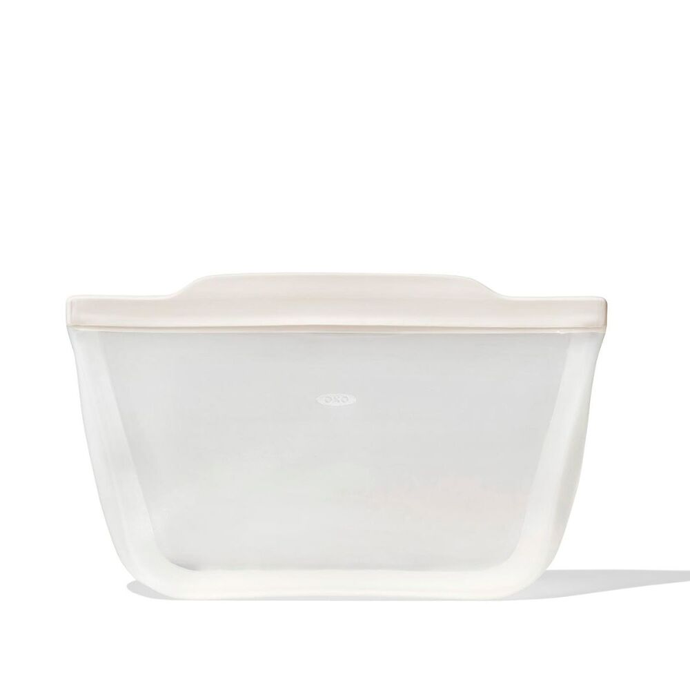 Silicone Reusable Bag - Stand-Up Half Gallon (64 oz) - Oat Z6