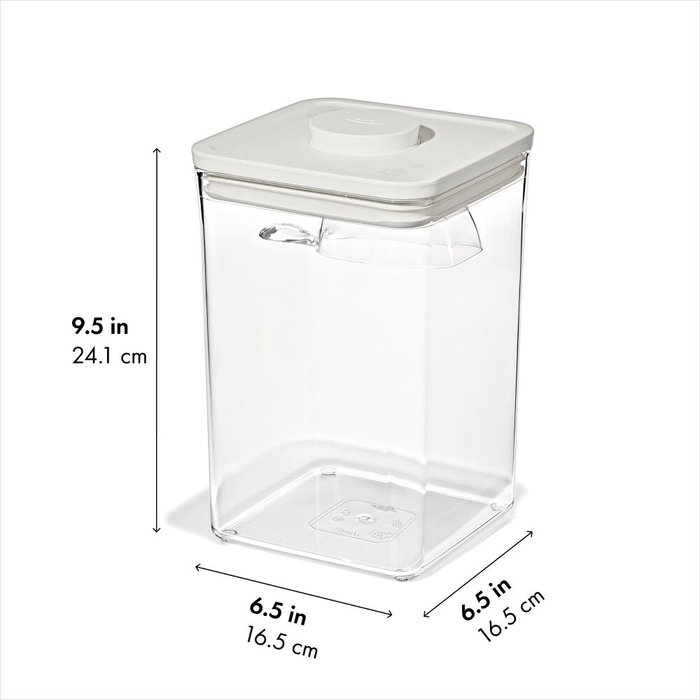 OXO Pet POP Container with Scoop — Big Square Medium — 4.4 Qt/4.2 L Q8