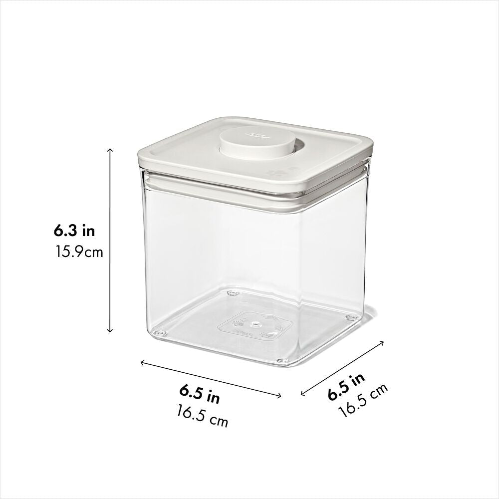 OXO Pet POP Container — Big Square Short — 2.8 Qt/2.6 L W4
