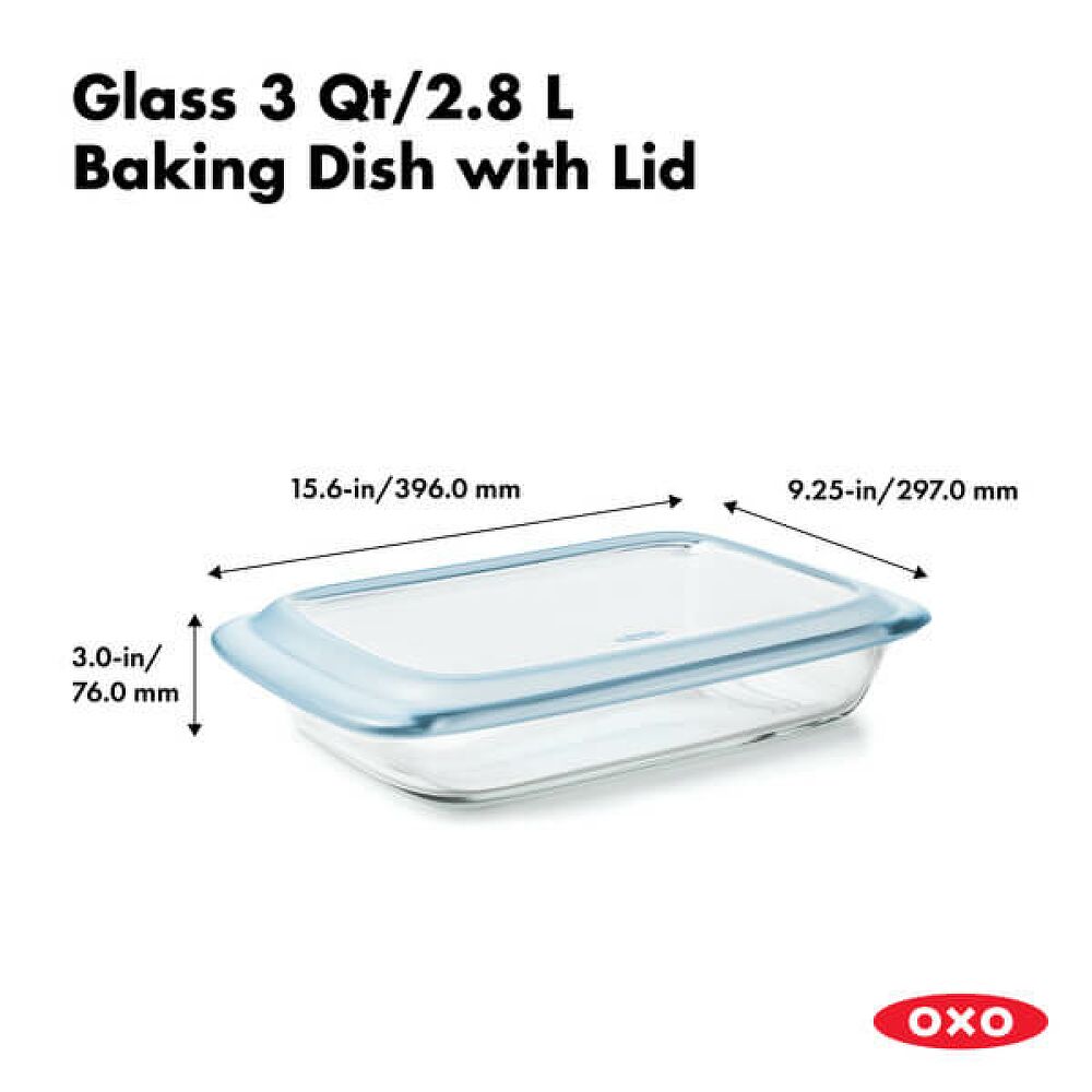 Glass Baking Dish with Lid (3.0 Qt) L3