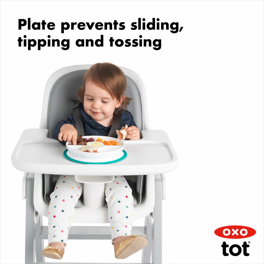 Stick & Stay Suction Divided Plate X2
