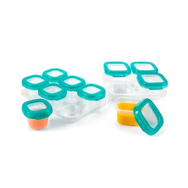 12-Piece Baby Blocks™ Plastic Freezer Storage Container Set - Tot Teal R1