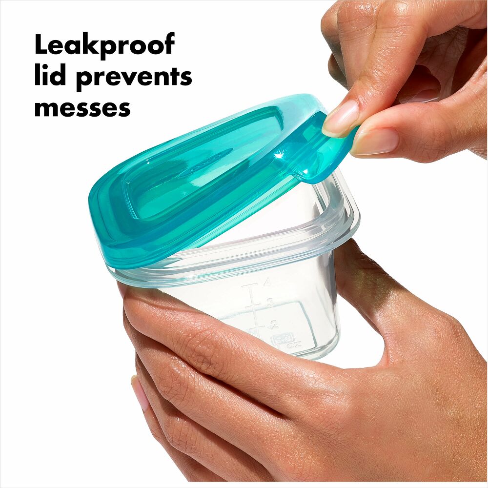 4 oz Baby Blocks™ Silicone Freezer Storage Containers - Tot Teal A8