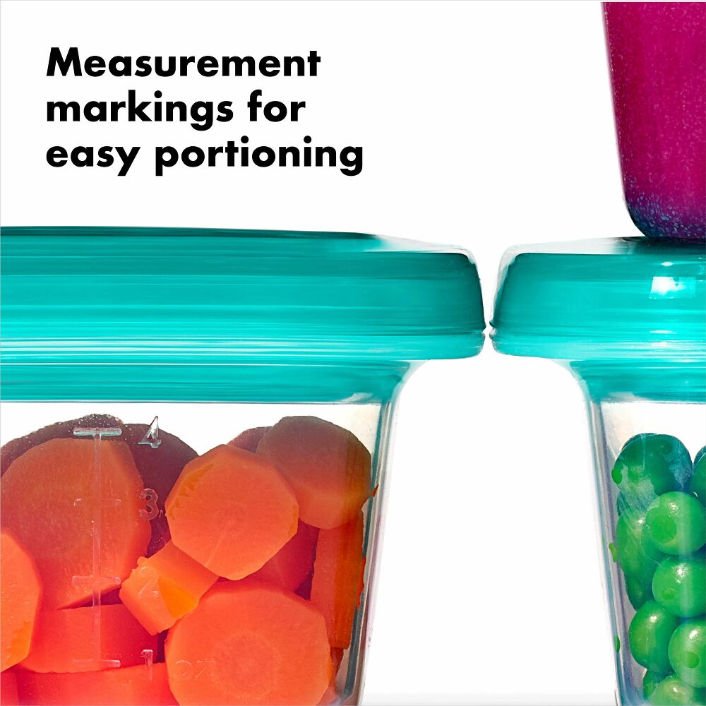 4 oz Baby Blocks™ Silicone Freezer Storage Containers - Tot Teal A8