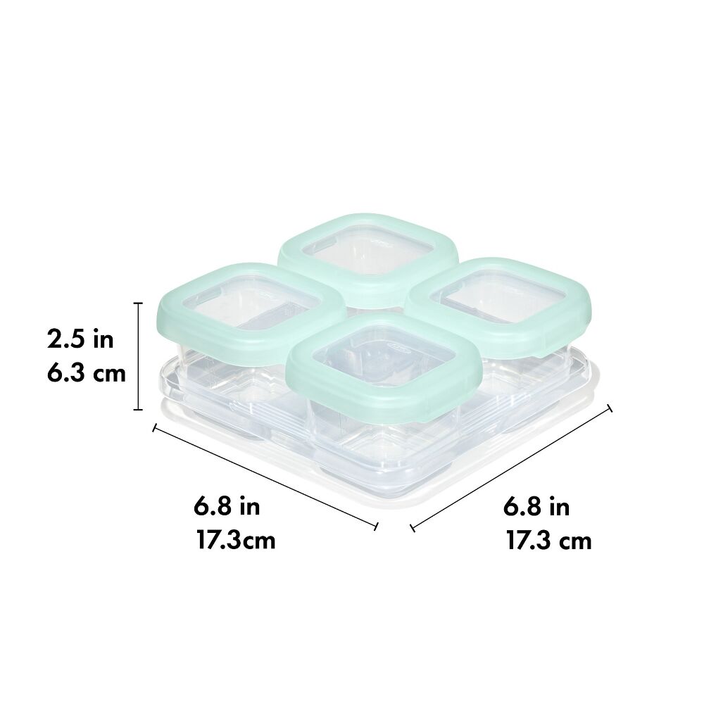Baby Blocks Food Storage Containers (4 oz) - Opal D6