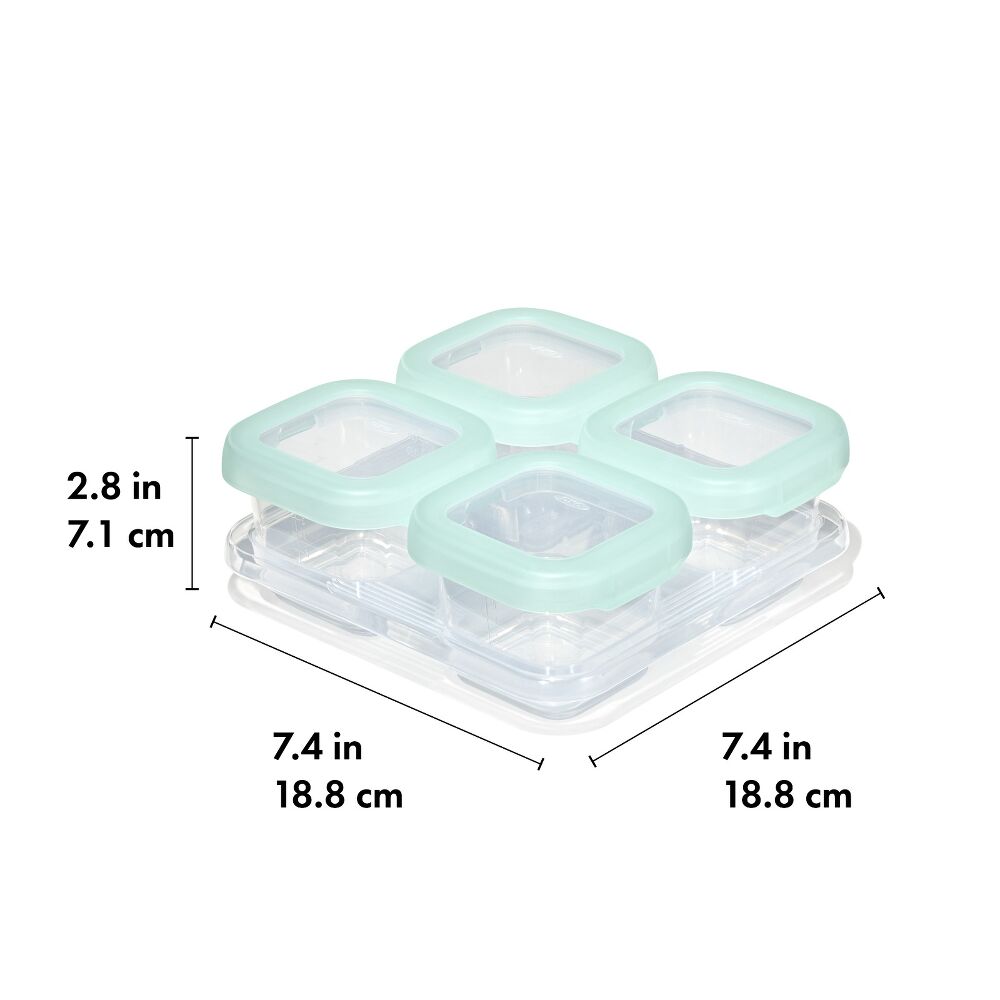 Baby Blocks Food Storage Containers (6 oz) - Opal U7