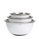 3-Piece Stainless Steel Mixing Bowl Set - White P4