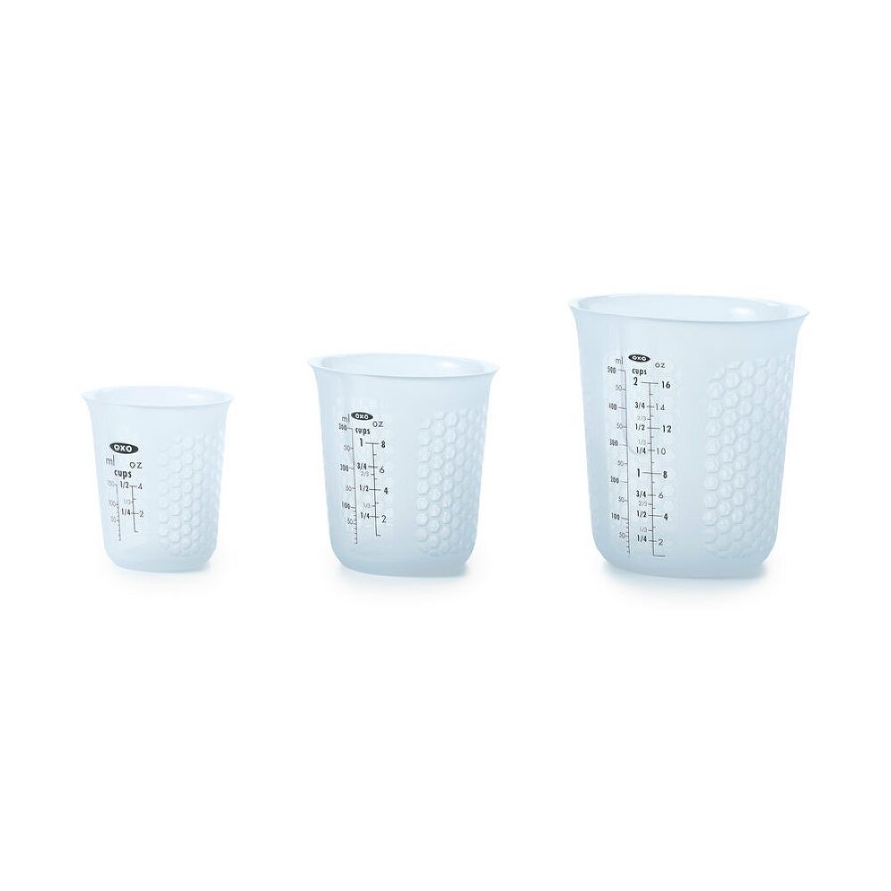 3 Piece Squeeze & Pour Silicone Measuring Cup Set P0