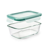 Smart Seal 3.5 Cup Glass Rectangle Container - Teal A5