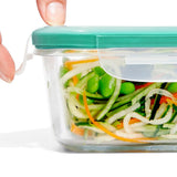Smart Seal 3.5 Cup Glass Rectangle Container - Teal A5
