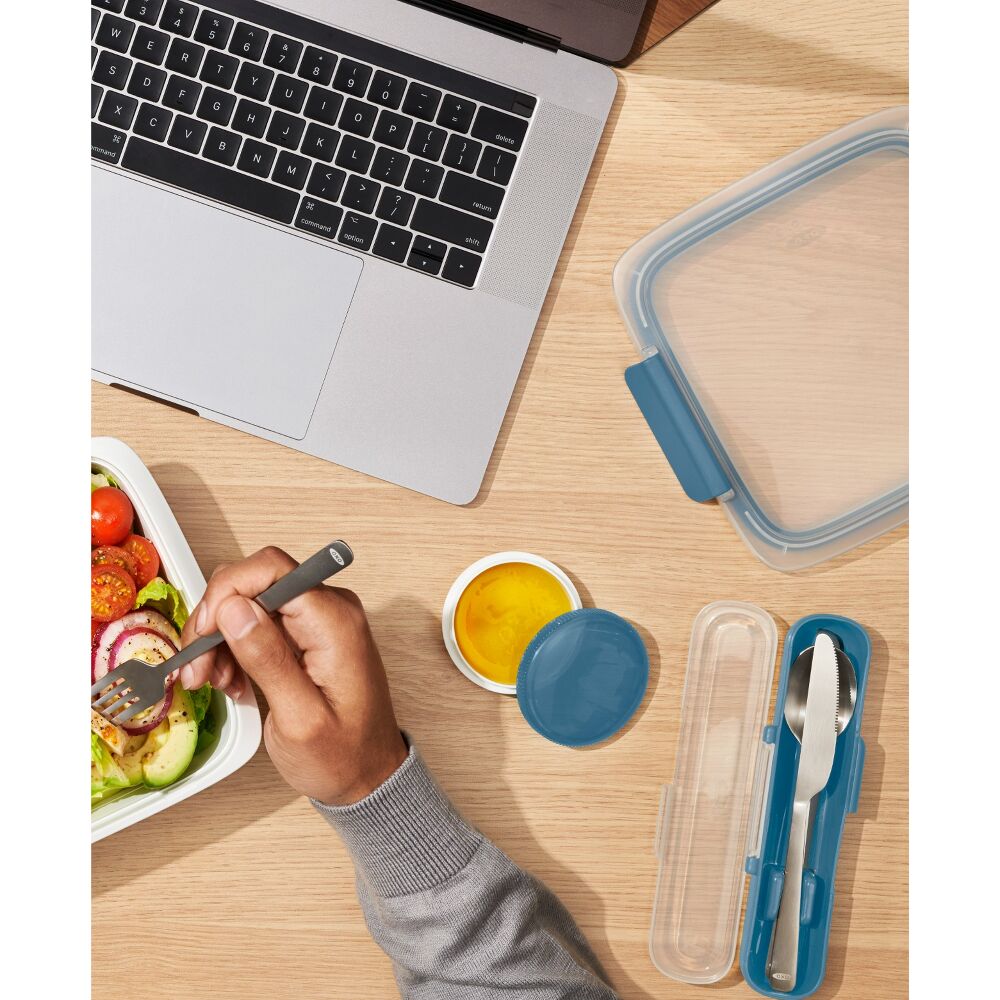 Prep & Go Stainless Steel Utensils With Case - Ocean Blue U3