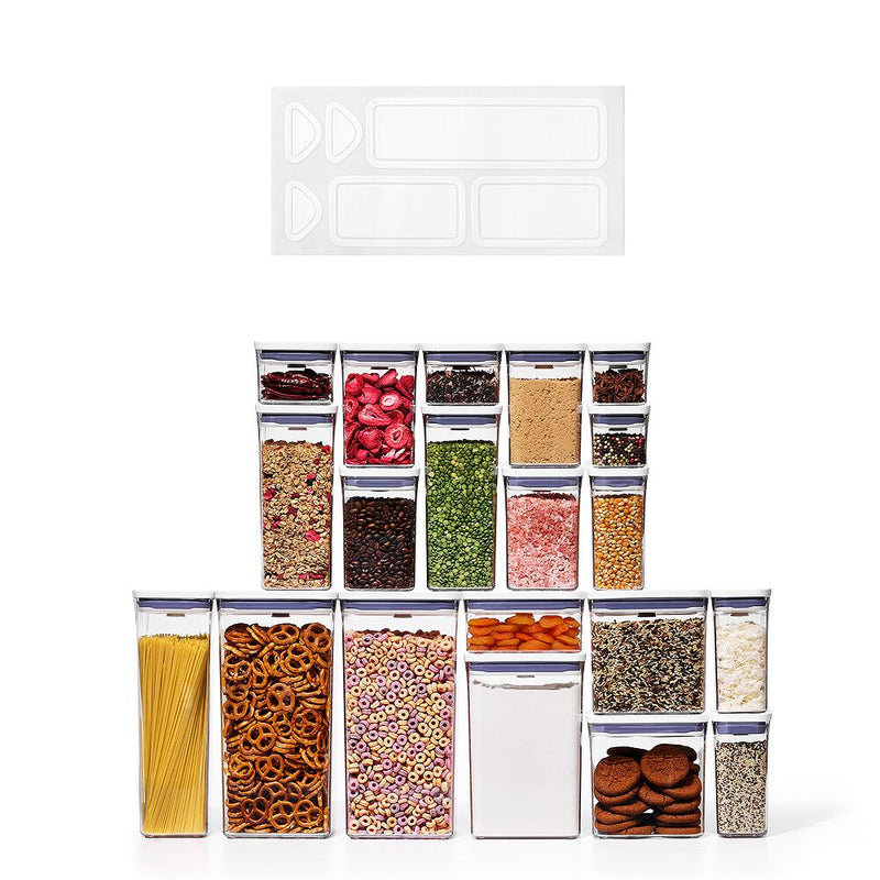 POP Removable Labels & 20-Piece POP Container Set Bundle N1