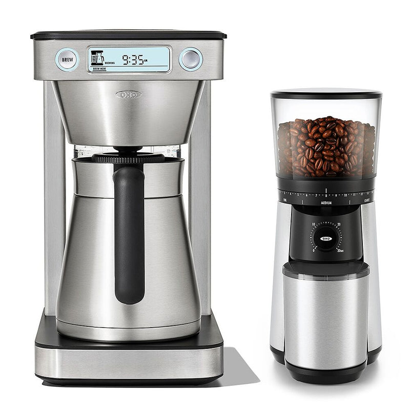 12-Cup Coffee Maker with Podless Single-Serve Function & Conical Burr Coffee Grinder Bundle L3