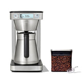 12-Cup Coffee Maker with Podless Single-Serve Function & Steel Coffee POP Container (1.7 Qt) with Scoop Bundle P4