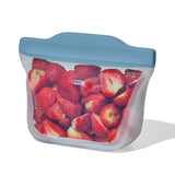Silicone Reusable Bag  Stand-Up Snack (12 oz) - Ocean Blue P6