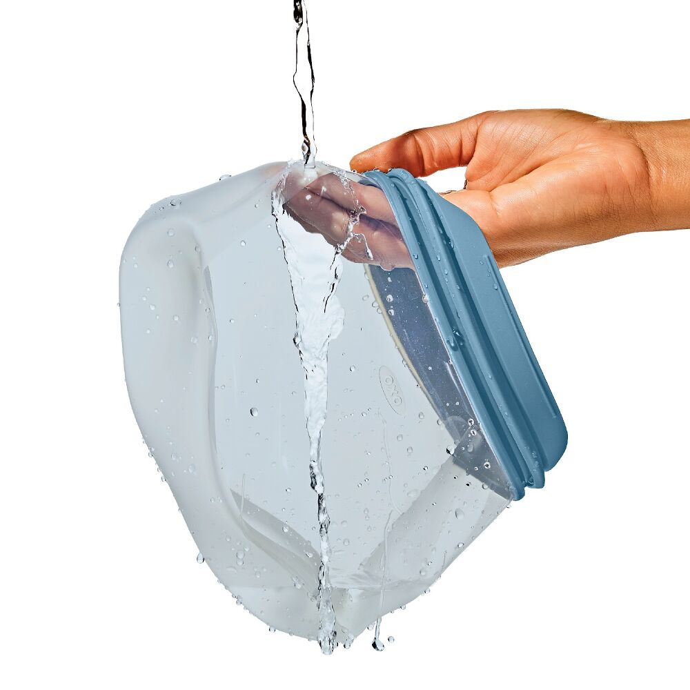 Silicone Reusable Bag  Stand-Up Half Gallon (64 oz) - Ocean Blue Y9