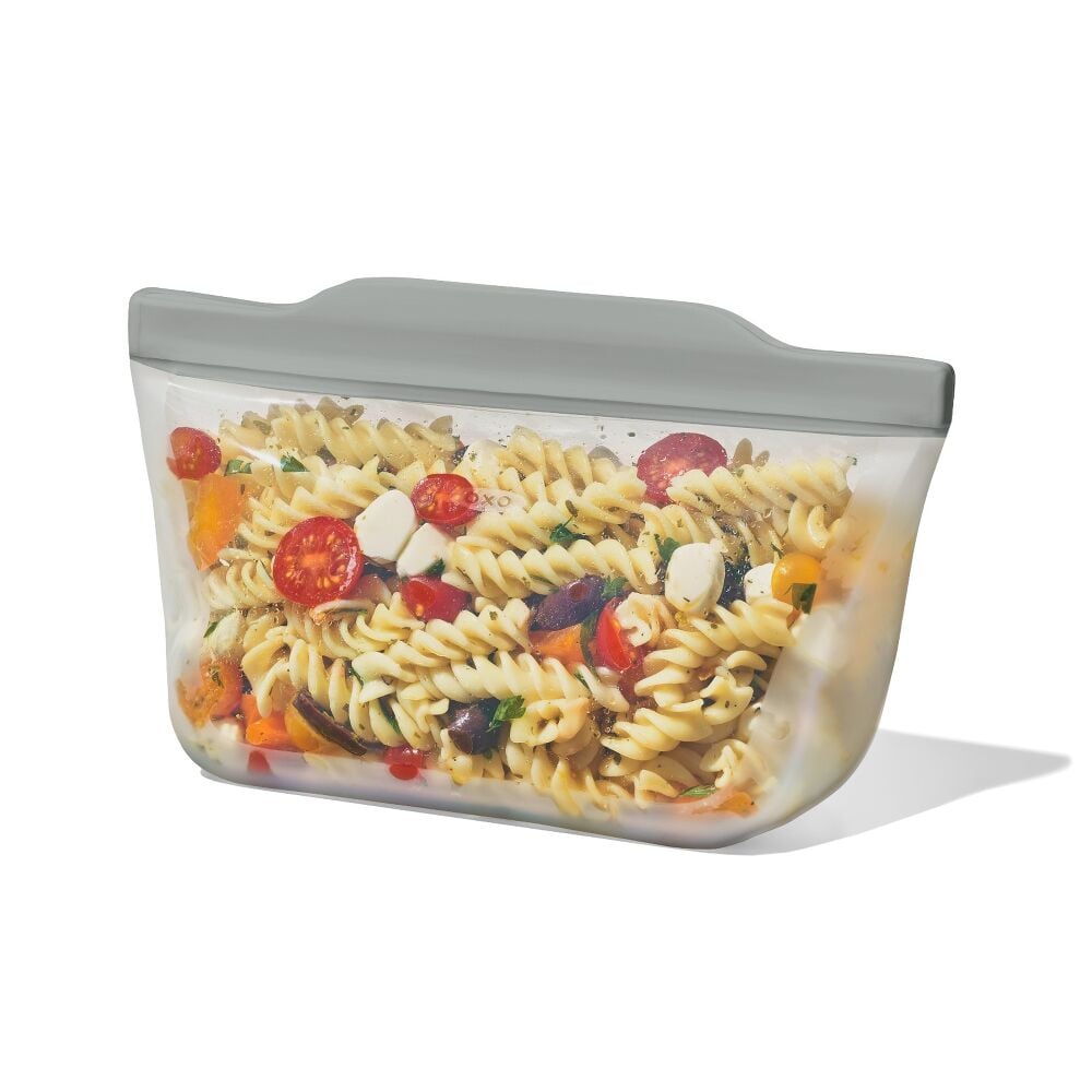 Silicone Reusable Bag  Stand-Up Quart (32 oz) - Fog B4
